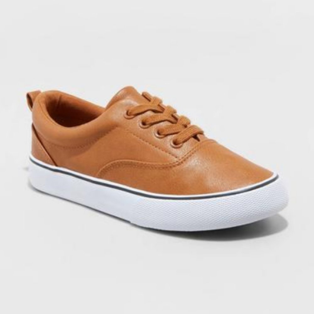 art class Tan Faux-Leather Kids Sneakers